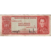 100 песо боливиано. 1962 г.