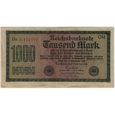 1000 марок 1922 г.