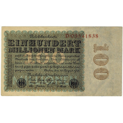 100000000 марок 1923 г.