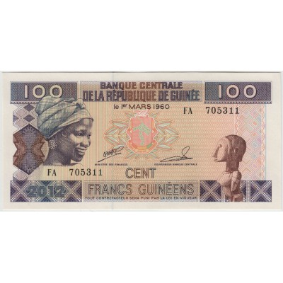 100 франков 1960 г.