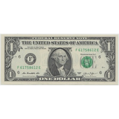 1 доллар 2013 г. F