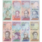 Венесуэла. Набор банкнот образца 2018 г. 8 штук.