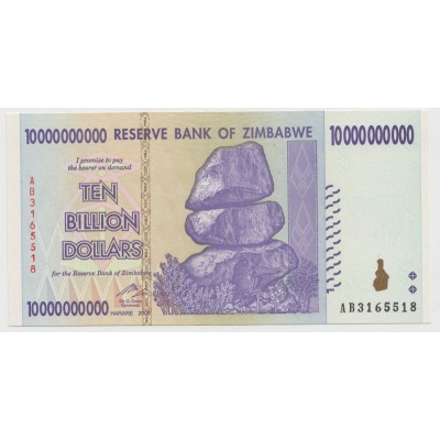 10000000000 долларов 2008, Зимбабве