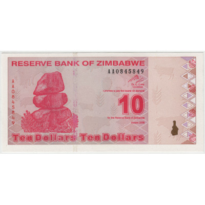 10 долларов. 2009 г.