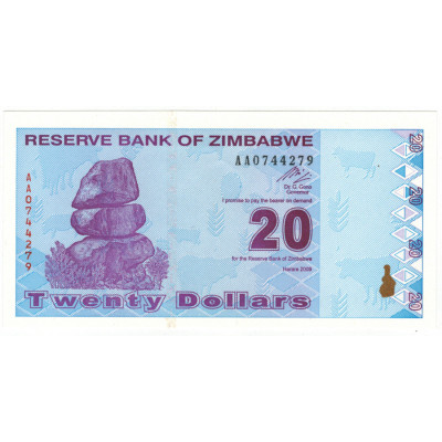 20 долларов. 2009 г.