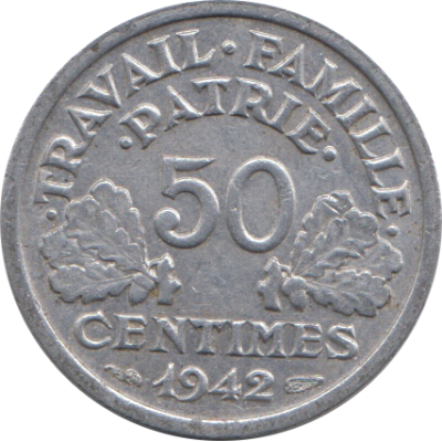 50 сантимов 1942