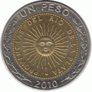 1 песо. 2010 г.