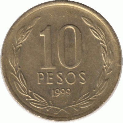 10 песо. 1999 г.