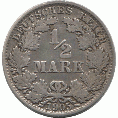 1/2 марки 1905 г. J