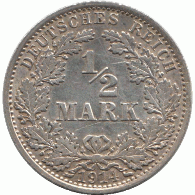1/2 марки 1914 г. A