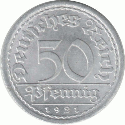 50 пфеннигов 1921 г.