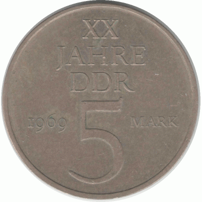 5 марок 1969 г.