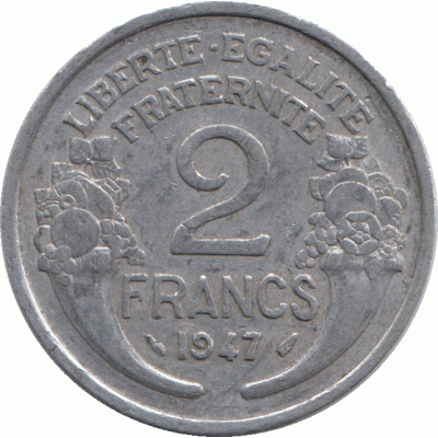 2 франка 1947 г.