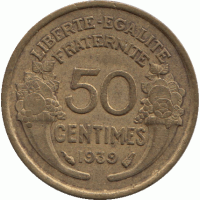 50 сантимов 1939