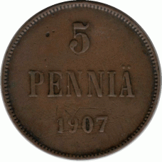 5 пенни. 1907 г.