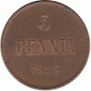 5 пенни. 1916 г.