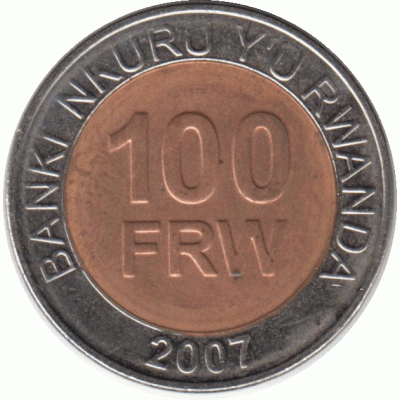 100 франков. 2007 г.