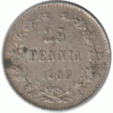 25 пенни. 1909 г.
