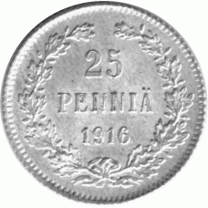 25 пенни. 1916 г.