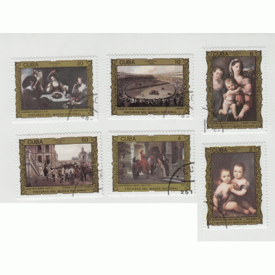 Картины национального музея. 1986 г. 6 марок. Гашение.