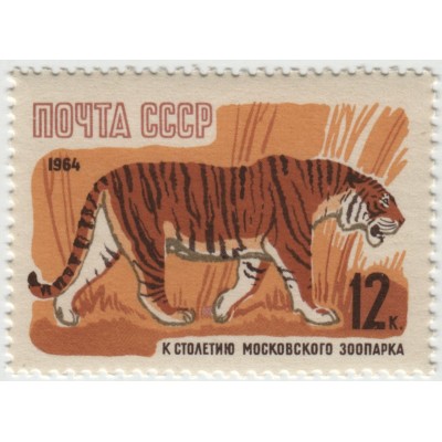 Московский зоопарк. Тигр. 1964 г.