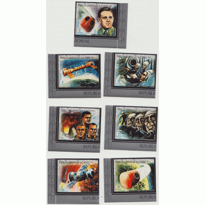 Погибшие космонавты СССР и США,  7 марок